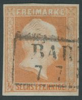 PREUSSEN 1 O, 1851, 1/2 Sgr. Rotorange, R2, Pracht, Mi. 70.- - Otros & Sin Clasificación