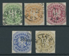 PREUSSEN 22-26 O, 1867, 1-9 Kr. Wappen, Prachtsatz, Mi. 320.- - Autres & Non Classés