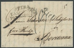 SCHLESWIG-HOLSTEIN 1826, KIEL, L1 (mit Punkt, K Schmal), L2 DANEMARCK PAR HAMBURG Und T.T.R.4. Auf Brief Mit Inhalt Nach - Vorphilatelie