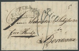 SCHLESWIG-HOLSTEIN 1826, KIEL, L1 (mit Punkt, K Schmal), L2 DANEMARCK PAR HAMBURG Und T.T.R.4. Auf Brief Mit Inhalt Nach - Prephilately