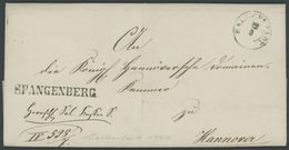 THURN Und TAXIS SPANGENBERG, L1 Auf Brief (1809) Mit Inhalt Nach Hannover, Zusätzlicher K1 HALBERSTADT Auf Der Vordersei - Prephilately