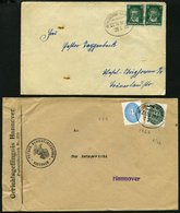 BAHNPOST Wesermünde-Bederkesa (Zug 149 Und 920), 1928 Und 1932, 2 Briefe Feinst - Machines à Affranchir (EMA)