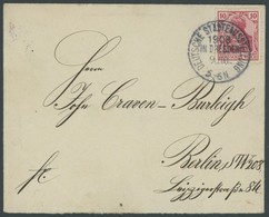 SST Bis 1918 71 BRIEF, DEUTSCHE STÄDTEAUSSTELLUNG 1903 IN DRESDEN Auf Prachtbrief Mit 10 Pf. Germania - Storia Postale