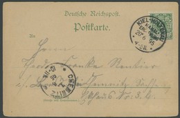 SST Bis 1918 02/2 BRIEF, KIEL-HOLTENAU, 20.6.1895, Mit 5 Pf. Grün Auf Ansichtskarte Gruss Vom Nord-Ostsee Kanal Nach Che - Brieven En Documenten