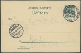 SST Bis 1918 02/3 BRIEF, KIEL-MARINE-AKADEMIE, KANALERÖFFNUNG, 22.6.1895, Auf 5 Pf. Reichspost - Ganzsachenkarte, Rückse - Briefe U. Dokumente