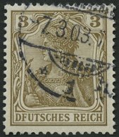 Dt. Reich 69I O, 1902, 3 Pf. Germania Mit Plattenfehler Erstes E In Deutsches Unten Ohne Querstrich, Pracht, Mi. 55.- - Otros & Sin Clasificación