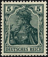 Dt. Reich 85IIe **, 1918, 5 Pf. Schwarzopalgrün Kriegsdruck, Pracht, Gepr. Jäschke-L., Mi. 400.- - Sonstige & Ohne Zuordnung