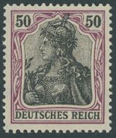 Dt. Reich 91IIy **, 1915, 50 Pf. Graulila/schwarz Auf Orangeweiß Kriegsdruck, Postfrisch, Pracht, Gepr. Zenker, Mi. 65.- - Sonstige & Ohne Zuordnung