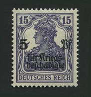 Dt. Reich 106b **, 1919, 15 Pf. Schwärzlichblauviolett Kriegsgeschädigte, Pracht, Gepr. Tworek, Mi. 60.- - Otros & Sin Clasificación