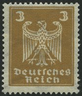 Dt. Reich 355Y *, 1924, 3 Pf. Reichsadler, Wz. Liegend, Falzrest, üblich Gezähnt Pracht, Mi. 120.- - Sonstige & Ohne Zuordnung