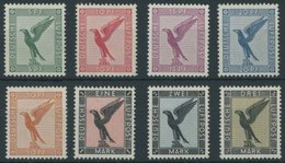 Dt. Reich 378-84 *, 1926, Adler, Falzrest, Prachtsatz, Mi. 140.- - Other & Unclassified