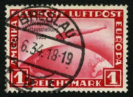 Dt. Reich 496 O, 1933, 1 RM Chicagofahrt, Feinst (winzige Knitterspuren), Mi. 500.- - Sonstige & Ohne Zuordnung