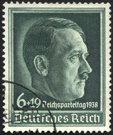 Dt. Reich 672y O, 1938, 6 Pf. Reichsparteitag, Waagerechte Gummiriffelung, Pracht, Mi. 200.- - Otros & Sin Clasificación