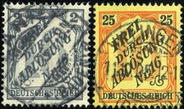 DIENSTMARKEN D 9,14 O, 1905, 2 Und 25 Pf. Baden, 2 Prachtwerte, Mi. 170.- - Servizio