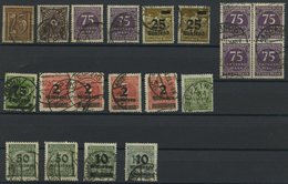 LOTS O, 1921-23, 20 Mittlere Werte Inflation, Dabei Mi.Nr. 276 Im Viererblock, Feinst/Pracht, Alle Infla Geprüft, Mi. 26 - Other & Unclassified