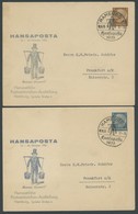GANZSACHEN PU BRIEF, Privatpost: 1935, 3, 4 Und 8 Pf. Hindenburg HANSAPOSTA (PU 127C4/01, 128C2/01 Und 131C2/02), Sonder - Altri & Non Classificati