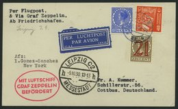 ZULEITUNGSPOST 91 BRIEF, Niederlande: 1930, Fahrt Nach Leipzig, Prachtkarte - Zeppelines