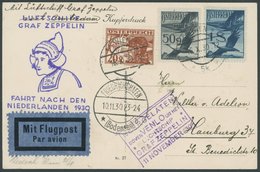 ZULEITUNGSPOST 98 BRIEF, Österreich: 1930, Hollandfahrt, Prachtkarte - Zeppelins