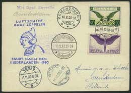 ZULEITUNGSPOST 98 BRIEF, Schweiz: 1930, Hollandfahrt, Prachtkarte - Zeppelines