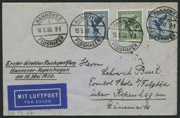 ERST-UND ERÖFFNUNGSFLÜGE 30.23.07 BRIEF, 16.5.1930, Hannover-Kopenhagen, Prachtbrief - Flugzeuge