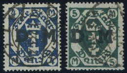 DIENSTMARKEN D 29,30Y O, 1923, 4 M. Schwärzlichultramarin Und 5 M. Schwärzlichopalgrün, Wz. 3 Y, 2 Prachtwerte, Gepr. In - Other & Unclassified