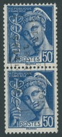 DÜNKIRCHEN 3I **, 1940, 50 C. Schwärzlichblau Im Senkrechten Paar, Aufdruck In Type II, Postfrisch, Feinst, Gepr. Picken - Besetzungen 1938-45