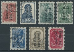 TELSCHEN 1-7I O, 1941, Werktätige, Type I, Prachtsatz, Gepr. Huylmans, Mi. 140.- - Besetzungen 1938-45