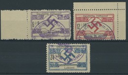 UKRAINE 8-10 O, 1944, 6 - 24 Pf. Luboml, Normale Zähnung, 3 Prachtwerte, Gepr. Krischke, Mi. 450.- - Besetzungen 1938-45