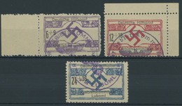 UKRAINE 8-10 O, 1944, 6 - 24 Pf. Luboml, Normale Zähnung, 3 Prachtwerte, Gepr. Krischke, Mi. 450.- - Ocupación 1938 – 45