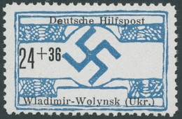 UKRAINE 27 **, 1944, 24 Pf. Wladimir-Wolynsk, Postfrisch, Pracht, Gepr. Zirath, Mi. 230.- - Occupazione 1938 – 45