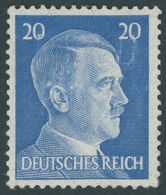 FELDPOSTMARKEN ** , 1945, 20 Pf. Hitler, Sog. Aarhus-Zulassungsmarke, Mit Rückseitigem Prägedruck FELD/POST, Postfrisch, - Ocupación 1938 – 45