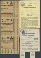 DT. GESCHICHTE/PROPAGANDA 1919-45 Reichskleiderkarte Und Zusatzkleiderkarte Für Knaben Aus SCHWELM Sowie Zusatzlebensmit - Other & Unclassified