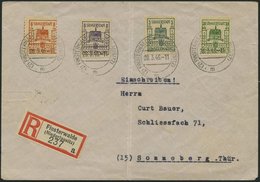 FINSTERWALDE 5b,5aVaII BRIEF, 1946, 8 Pf. Dunkelblauviolett Und Versuchszähnung 8 Pf. Gelblichrot Senkrechte Zähnung Auf - Correos Privados & Locales