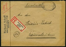 ALL. BES. GEBÜHR BEZAHLT FRANKENTHAL (PFALZ), 17.2.47, Schwarzer Ellipsenstempel Gebühr Bezahlt Auf Einschreibbrief, Pra - Otros & Sin Clasificación