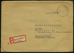 ALL. BES. GEBÜHR BEZAHLT LUDWIGSBURG 1, 28.1.46, Violetter L1 Gebühr Bezahlt, Einschreibbrief, Feinst - Autres & Non Classés