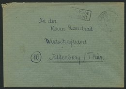 ALL. BES. GEBÜHR BEZAHLT PONITZ (KR ALTENB), 25.9.45, R2 Gebühr Bezahlt, Brief Feinst - Other & Unclassified