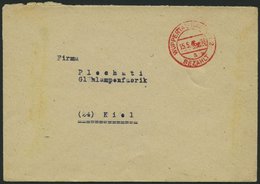 ALL. BES. GEBÜHR BEZAHLT WUPPERTAL-BARMEN Bezahlt, 15.5.46, Roter K1, Prachtbrief - Autres & Non Classés