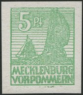 MECKLENBURG-VORPOMMERN 32xb **, 1946, 5 Pf. Mittelgrün, Kreidepapier, Pracht, Gepr. Kramp, Mi. 240.- - Other & Unclassified