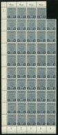 PROVINZ SACHSEN 73Xy **, 1945, 1 Pf. Schwärzlichgrünlichblau, Wz. 1X, Fluoreszierende Gummierung, 49x Im Bogenteil, Prac - Other & Unclassified