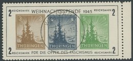 THÜRINGEN Bl. 1xa O, 1945, Block Antifa, Weißes Kartonpapier, Type IV, Pracht, Gepr. Zierer, Mi. 1100.- - Sonstige & Ohne Zuordnung