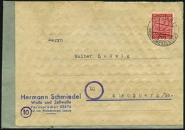 WEST-SACHSEN 123X BRIEF, 1945, 12 Pf. Versuchszähnung Auf Prachtbrief - Other & Unclassified