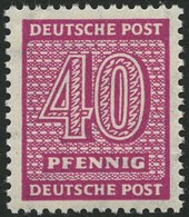 WEST-SACHSEN 136Xc **, 1945, 40 Pf. Lebhaftrotlila, Wz. 1X, Pracht, Gepr. Dr. Jasch, Mi. 320.- - Sonstige & Ohne Zuordnung