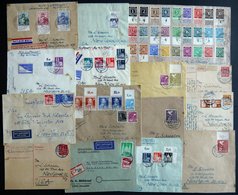 ALLGEMEINE-AUSGABEN 1947-49, Interessante Partie Von 15 Verschiedenen Belegen Nach New York, Etwas Unterschiedlich, Fund - Otros & Sin Clasificación