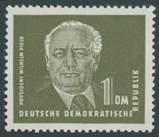 DDR 253bc **, 1952, 1 DM Grünoliv Pieck, Postfrisch, Pracht, Gepr. König, Mi. 70.- - Sonstige & Ohne Zuordnung