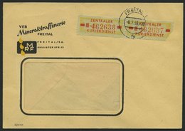 DIENSTMARKEN B D 18IIM BRIEF, 1958, 10 Pf. Mittelbraungelb/dunkelgelblichrot Auf Hellolivgrau, Type II, Buchstabe M, Auf - Otros & Sin Clasificación