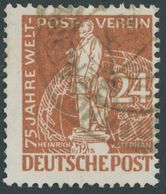 BERLIN 37I O, 1949, 24 Pf. Stephan Mit Plattenfehler Senkrechter Balken Des L In Welt Unten Gebrochen, üblich Gezähnt Pr - Other & Unclassified