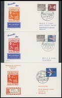 BERLIN 230 BRIEF, 1962, 60 Pf. Luftpostbeförderung, 3 Verschiedene Belege Mit LUPOSTA-Lochung, Pracht - Altri & Non Classificati