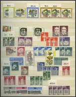 LOTS **, Postfrische Reichhaltige Dublettenpartie Von 1965-86, Mit Mi.Nr. 270-85 (10x) Und 494-507 (8x) Etc., Prachterha - Usati