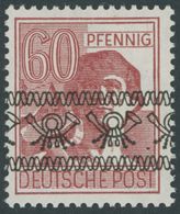 AMERIK. U. BRITISCHE ZONE 49Ia **, 1948, 60 Pf. Braunkarmin Bandaufdruck, Postfrisch, Pracht, Gepr. Schlegel, Mi. 110.- - Autres & Non Classés