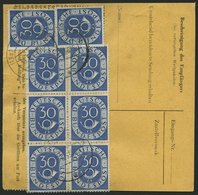 BUNDESREPUBLIK 132 BRIEF, 1954, 30 Pf. Posthorn Im Sechserblock Rückseitig (untere Reihe Etwas Angetrennt Da über Den Ra - Gebraucht